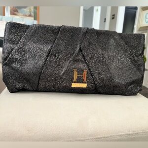 Beautiful Halston Heritage leather clutch